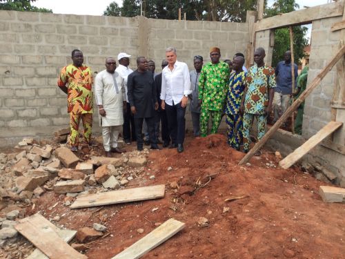 Visite du chantier le 02.08 de l'école primaire de Agbanwémè dans la commune de BOHICON